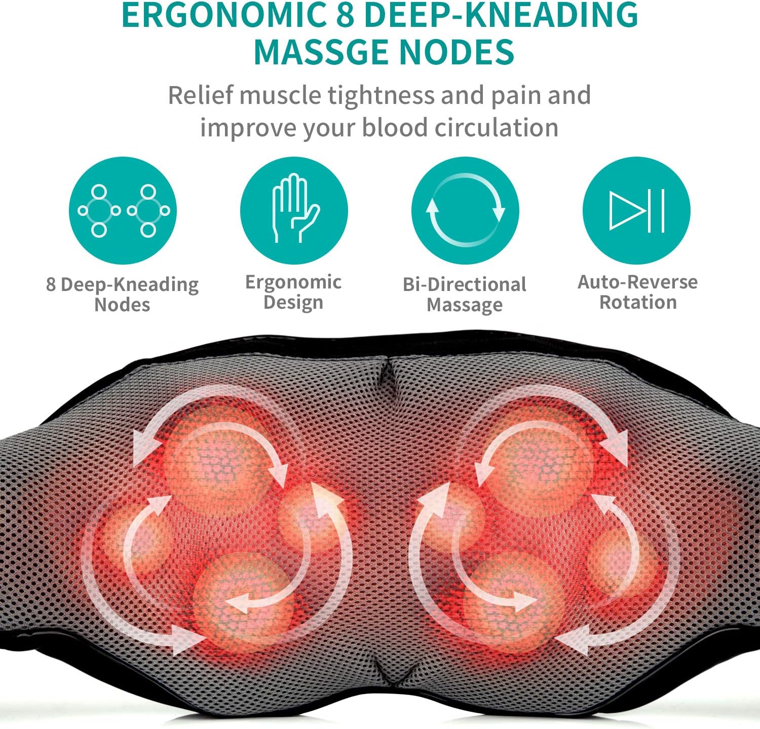 Professional Heated Shiatsu Neck Massager